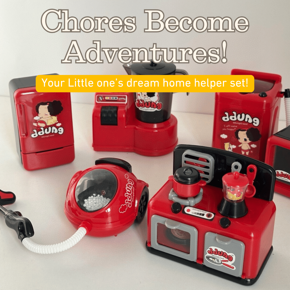 Little Home Heros Set Pretend Play Kitchen Appliances Toy Set for Kids Ages 3 to 12